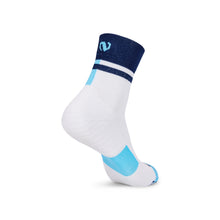 Load image into Gallery viewer, Running Crew Terry Socks White/Blue