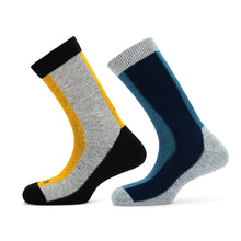 Load image into Gallery viewer, Hovden Wool Socks 2p Navy/Grey